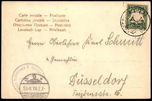 ALTE POSTKARTE NÜRNBERG BAYERISCHER HOF HENKERSTEG 1903 Stempel Hotel Wittelsbach Bayrischer Ansichtskarte postcard cpa