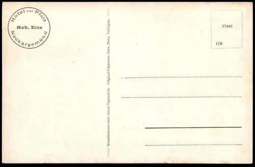 ALTE KÜNSTLER POSTKARTE NECKARGEMÜND HOTEL ZUR PFALZ SIGN. FRANZ FRANKL MÜNCHEN Ansichtskarte AK postcard