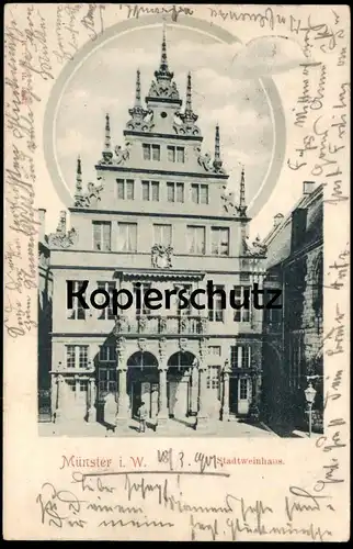 ALTE POSTKARTE MÜNSTER WESTFALEN STADTWEINHAUS 1901 HAUS Ansichtskarte postcard cpa AK