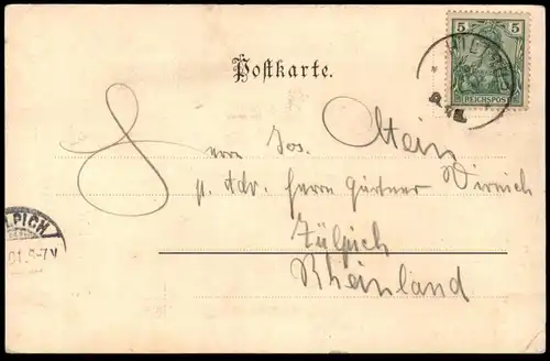 ALTE POSTKARTE MÜNSTER WESTFALEN STADTWEINHAUS 1901 HAUS Ansichtskarte postcard cpa AK