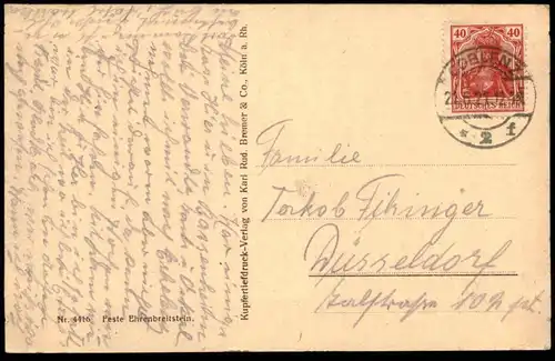 ALTE POSTKARTE COBLENZ FESTUNG EHRENBREITSTEIN Koblenz Ansichtskarte postcard cpa AK