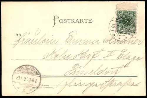 ALTE POSTKARTE GRUSS AUS ARENBERG KIRCHE INNERES 1899 KOBLENZ church église Ansichtskarte AK postcard cpa