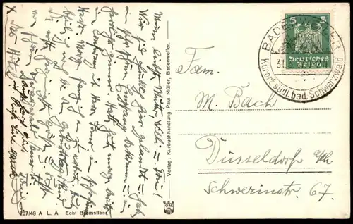 ALTE POSTKARTE BADENWEILER 1927 TOTALANSICHT GESAMTANSICHT PANORAMA TOTAL Ansichtskarte AK postcard cpa