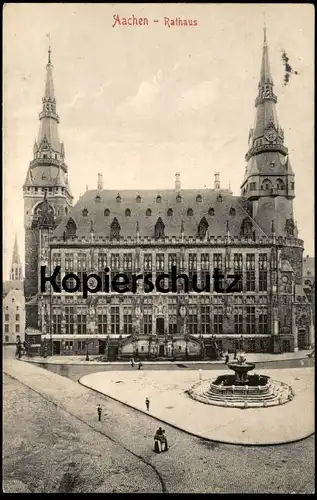 ALTE POSTKARTE AACHEN RATHAUS PANORAMA 190x Aix-la-Chapelle Ansichtskarte cpa postcard AK