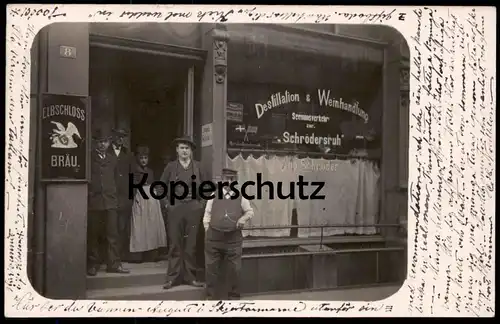 ALTE FOTO POSTKARTE HAMBURG DESTILLATION & WEINHANDLUNG ROTHESOODSTRASSE 8 SEEMANNSVERKEHR NACH SCHRÖDERSRUH HARBURG cpa