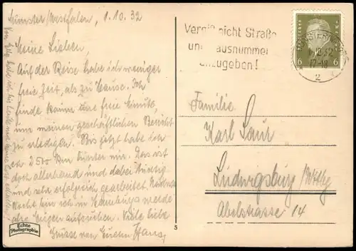 ALTE POSTKARTE MÜNSTER IN WESTFALEN STADTWEINHAUS UND RATHAUS Motorrad motorbike 1932 Ansichtskarte cpa postcard AK