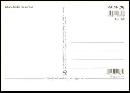 POSTKARTE AHOI VON DER SEE MEER MUSCHEL COQUILLAGE DE MER Möwe seastar Seestern etoile shell postcard Ansichtskarte cpa