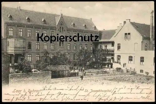 ALTE POSTKARTE LAAR BEI RUHRORT ST. JOSEPHHOSPITAL Hospital Krankenhaus Duisburg Ansichtskarte cpa AK