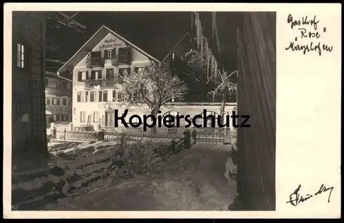 ALTE POSTKARTE MAYRHOFEN ZILLERTAL GASTHOF ROSE BEI NACHT IM SCHNEE Ansichtskarte postcard AK cpa