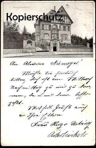 ALTE POSTKARTE HAUS GUNDLACH BIELEFELD VILLA ROHRTEICHSTRASSE Ansichtskarte AK cpa photo