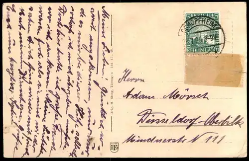 ALTE POSTKARTE SCHOPFHEIM KREISPFLEGEANSTALT PARTIE BEI DER KIRCHE Ansichtskarte AK postcard cpa