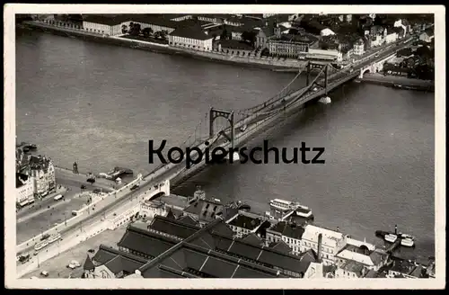 ALTE POSTKARTE KÖLN 1940er FLIEGERAUFNAHME HINDENBURGBRÜCKE Luftbild Severinsbrücke Ansichtskarte Cologne Hindenburg AK
