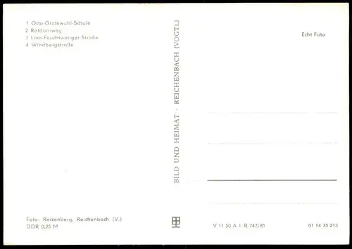 ÄLTERE POSTKARTE ZWICKAU MARIENTHAL OTTO GROTEWOHL SCHULE ROTDORNWEG LION-FEUCHTWANGER-STRASSE WINDBERGSTRASSE AK cpa