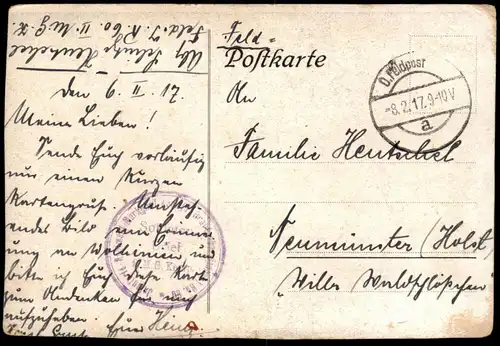 ALTE POSTKARTE DREIFINGERWALD HALLOH PETER Russia Soldatenbrief Infanterie Markgraf Karl Pertstschenka Ljubunj postcard