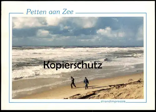 ÄLTERE POSTKARTE PETTEN AAN ZEE STRANDIMPRESSIE Strandimpressionen beach plage Strand Watt Meer Ansichtskarte postcard