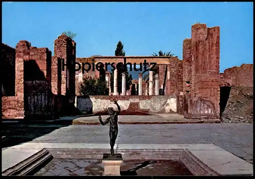 ÄLTERE POSTKARTE POMPEI SCAVI CASA DEL FAUNO ATRIO Denkmal monument Napoli Italien Italia italy postcard cpa
