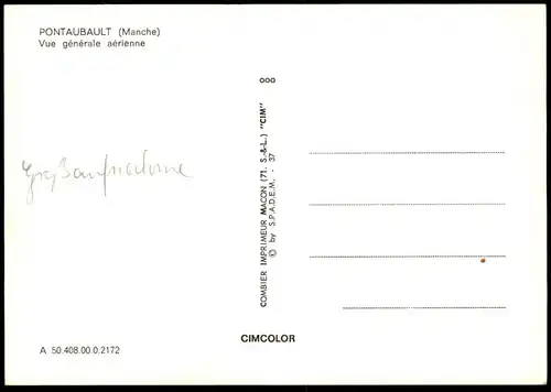 ÄLTERE POSTKARTE PONTAUBAULT VUE GÉNÉRALE AÉRIENNE Luftaufnahme Fliegeraufnahme Luftbild Ansichtskarte AK postcard cpa