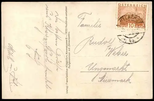 ALTE POSTKARTE MARIA LORETTO AM WÖRTHERSEE MIT KLAGENFURT 1930 SCHLOSS chateau castle Ansichtskarte cpa AK postcard