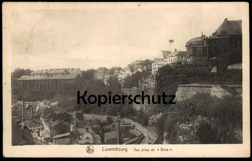 ALTE POSTKARTE LUXEMBOURG VUE PRISE DU BOCK LA VALLÉE l'ALZETTE ET LES ROCHERS cpa postcard Ansichtskarte AK Luxemburg