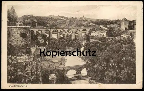 ALTE POSTKARTE LUXEMBOURG 1921 PANORAMA EDITION HOUSTRASS cpa postcard Ansichtskarte AK Luxemburg