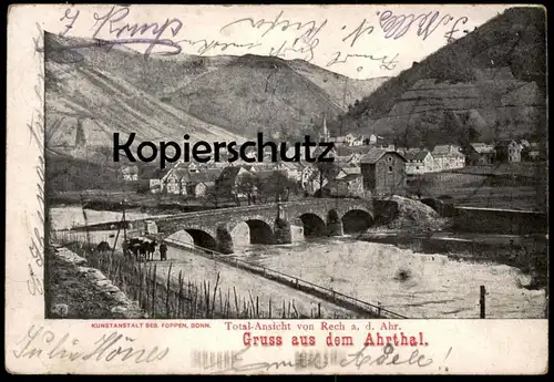 ALTE POSTKARTE GRUSS AUS DEM AHRTHAL TOTAL-ANSICHT VON RECH AN DER AHR Brücke bridge pont cpa postcard Ansichtskarte AK