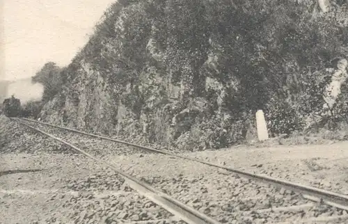 ALTE POSTKARTE GUMMERSBACH BAHNWEG DIERINGHAUSEN - GUMMERSBACH DAMPFLOK Locomotive à vapeur Zug Ansichtskarte postcard