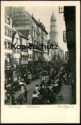 ALTE POSTKARTE HAMBURG ELBSTRASSE SPIELWAREN MANUFACTUR WAGNER WACHSTÜCHER VERLAG H. VON SEGGERN Ansichtskarte postcard