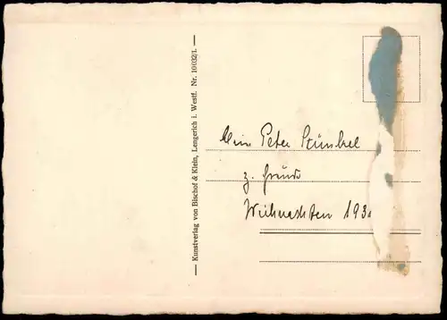 ALTE POSTKARTE ZWIEGESPRÄCH MÄDCHEN & VOGEL KIND 1931 LOTTE WITTIG child bird enfant Oldenburg-Wittig postcard cpa
