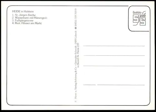 POSTKARTE HEIDE WAPPEN & GESCHICHTE CHRONIK Chronikkarte chronique chronicle storycard postcard cpa AK Ansichtskarte