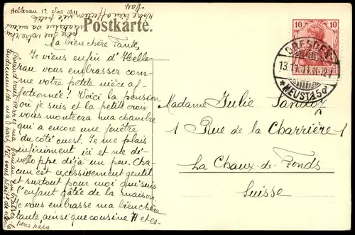 ALTE POSTKARTE DRESDEN GARTENSTADT HELLERAU WOHNHAUS FÜR DIE BILDUNGSANSTALT JAQUES DALCROZE cpa Ansichtskarte postcard