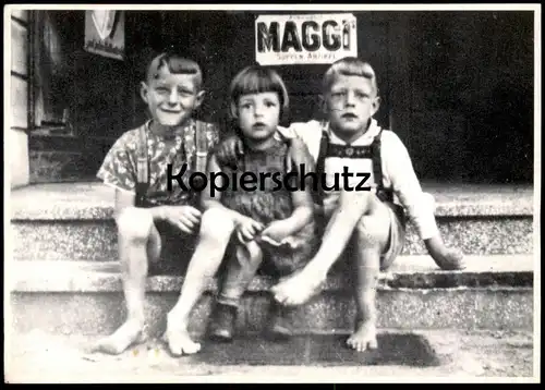 ÄLTERE REPRO POSTKARTE KINDER MAGGI Jungen Mädchen fillette girl enfants young boys children Ansichtskarte postcard cpa