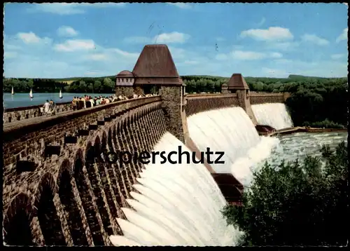 ÄLTERE POSTKARTE MÖHNESEE MÖHNETALSPERRE KREIS SOEST SPERRMAUER Talsperre barrage dam cpa postcard AK Ansichtskarte