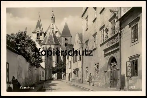 ALTE POSTKARTE EGGENBURG BLICK AUF KIRCHE Niederösterreich N.Ö. Austria Autriche Österreich cpa postcard Ansichtskarte