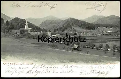 ALTE POSTKARTE REIN BEI GRATWEIN GRAZ PANORAMA Steiermark Österreich Austria Autriche cpa postcard AK Ansichtskarte