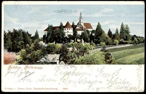 ALTE POSTKARTE SCHLOSS HOLLENEGG 1901 DEUTSCH-LANDSBERG Deutschlandsberg bei Graz Steiermark Austria castle cpa postcard