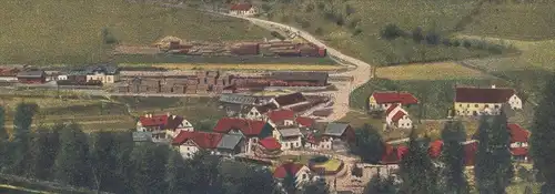 ALTE POSTKARTE BIRKFELD STEIERMARK PANORAMA Austria Österreich Bahnhof Zug Waggons station gare Ansichtskarte postcard