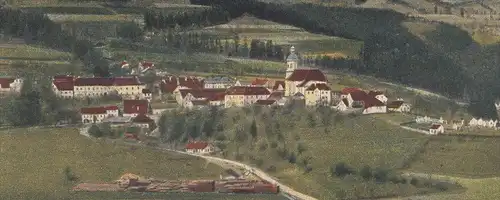ALTE POSTKARTE BIRKFELD STEIERMARK PANORAMA Austria Österreich Bahnhof Zug Waggons station gare Ansichtskarte postcard
