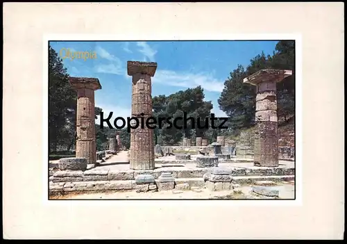 ÄLTERE POSTKARTE OLYMPIA GREECE Tempel Elis Ilia Peloponnes Griechenland Grèce cpa postcard AK Ansichtskarte