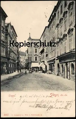 ALTE POSTKARTE STEYR ENGE APOTHEKE STIGLER Oberösterreich Österreich Austria Autriche cpa postcard Ansichtskarte AK
