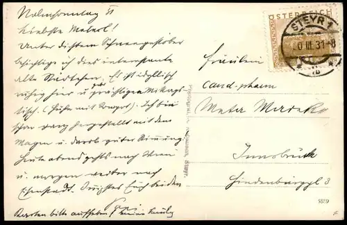 ALTE POSTKARTE STEYR STADTPLATZ GASTHOF ROTER KREBS Bus Autobus Zipfer Bier beer Oberösterreich Österreich Austria cpa