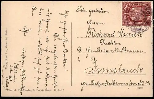 ALTE POSTKARTE GAMS BEI STAINZ STEIERMARK PANORAMA Österreich Austria Autriche cpa postcard AK Ansichtskarte