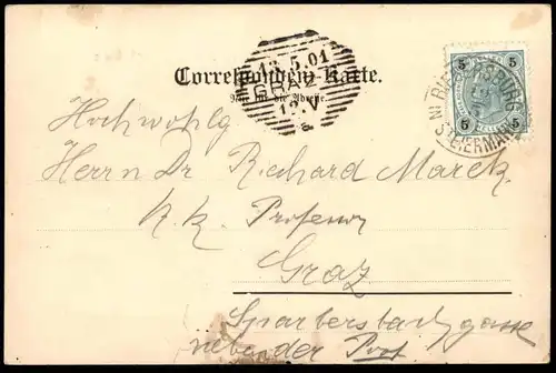 ALTE POSTKARTE GRUSS AUS RIEGERSBURG STEIERMARK 1901 SCHLOSS OBERE ANSICHT HOCHSCHLOSS KRONECK Burg chateau castle cpa