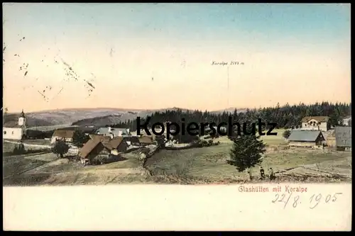 ALTE POSTKARTE GLASHÜTTEN MIT KORALPE Schwanberg Gressenberg bei Deutschlandsberg Steiermark Österreich Austria cpa AK