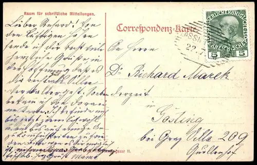 ALTE POSTKARTE LASSNITZHÖHE BEI GRAZ 1908 STEIERMARK Austria Autriche Österreich postcard cpa AK Ansichtskarte