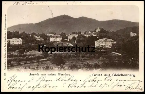 ALTE POSTKARTE GRUSS AUS BAD GLEICHENBERG ANSICHT VOM UNTERN WIERBERG bei Feldbach Steiermark Österreich Austria