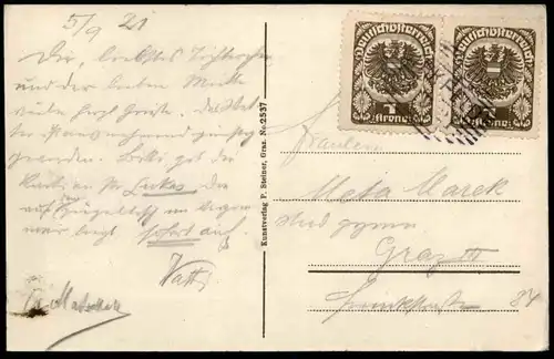 ALTE POSTKARTE BIRKFELD STEIERMARK PANORAMA 1921 Austria Österreich Ansichtskarte AK cpa postcard