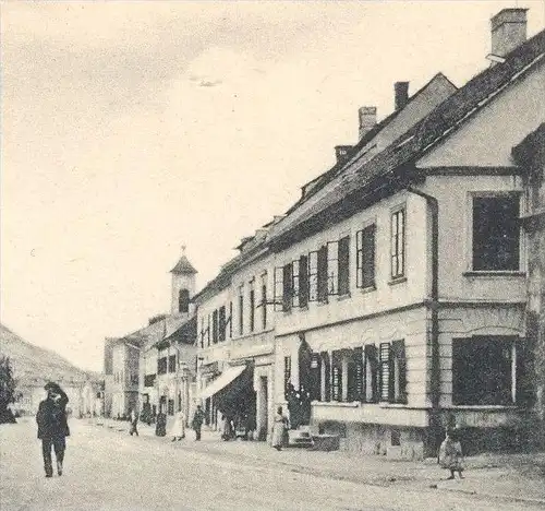 ALTE POSTKARTE KINDBERG HAUPTPLATZ 1903 Steiermark Österreich Austria Tornister knapsack cartable satchel brioche Ranzen