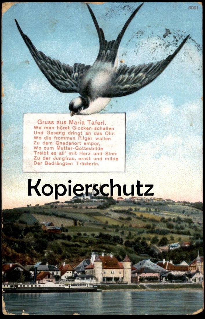 ALTE POSTKARTE GRUSS AUS MARIA TAFERL WO MAN HÖRET GLOCKEN SCHALLEN