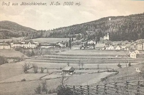 ALTE POSTKARTE GRUSS AUS MÖNICHKIRCHEN BEZIRK NEUNKIRCHEN Niederösterreich Österreich Austria Autriche cpa postcard AK