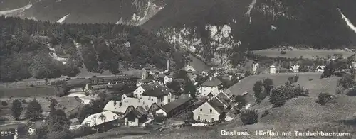 ALTE POSTKARTE GESÄUSE HIEFLAU MIT TAMISCHBACHTURM 1929 Österreich Austria Autriche Ansichtskarte AK cpa postcard